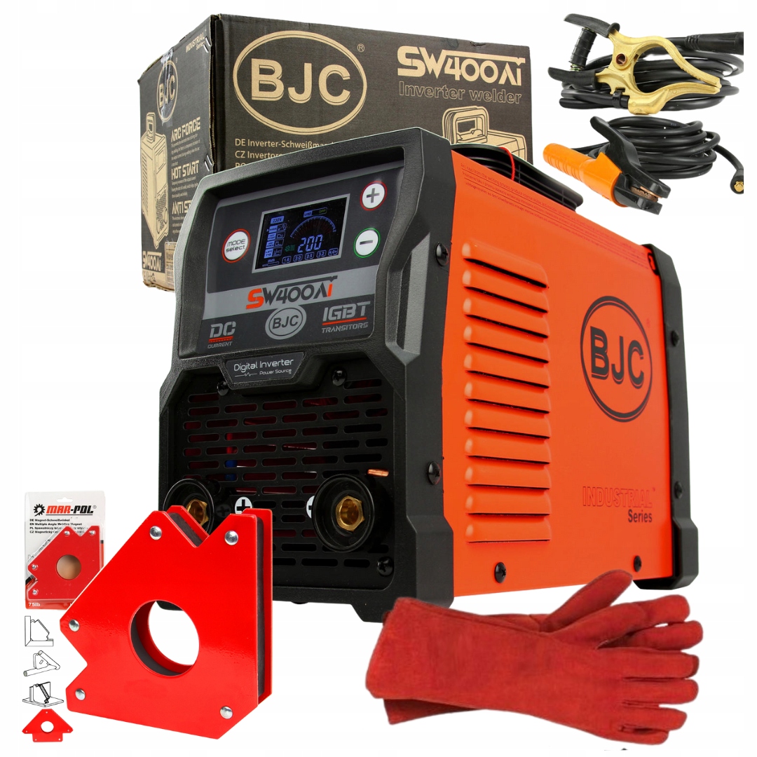 Spawarka Inwertorowa Bjc SW400Ai Mma Tig 200A Spawarka Kątownik+ Rękawice