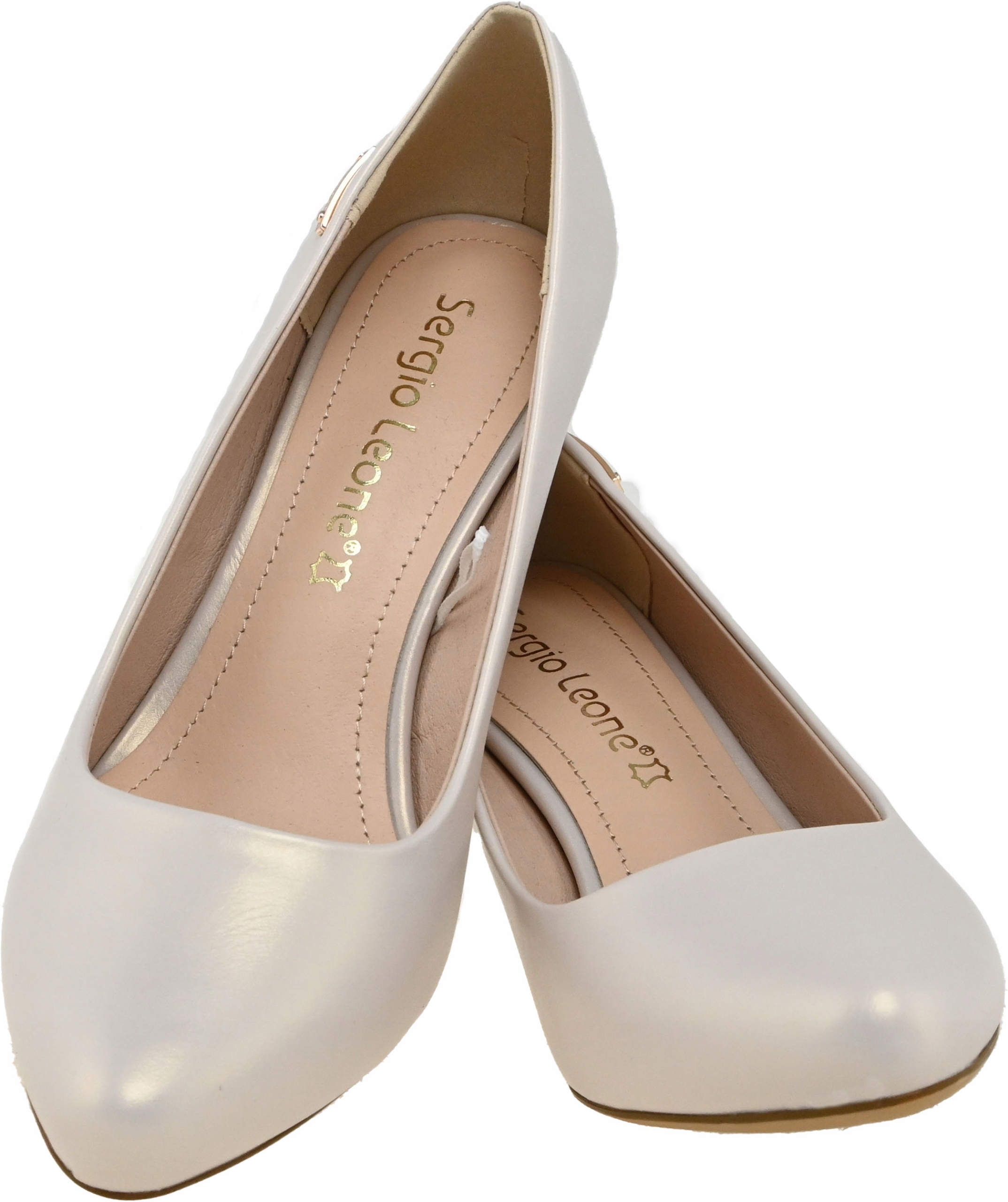 CZÓŁENKA DAMSKIE SERGIO LEONE 1459 BEŻ PERŁA 39 Rozmiar 39