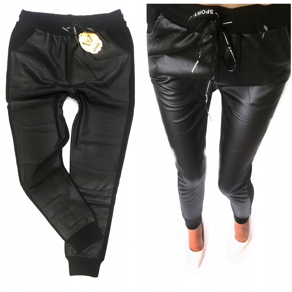 

Spodnie Damskie Czarne Joggery Plus Size 42-52