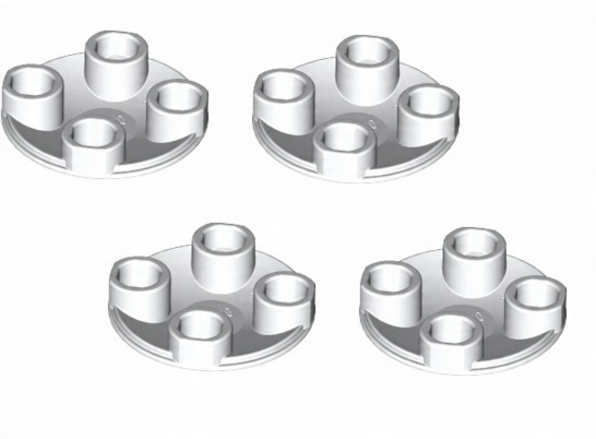 

Lego płytka 2x2 okrągła biały 4278271 2654 4szt