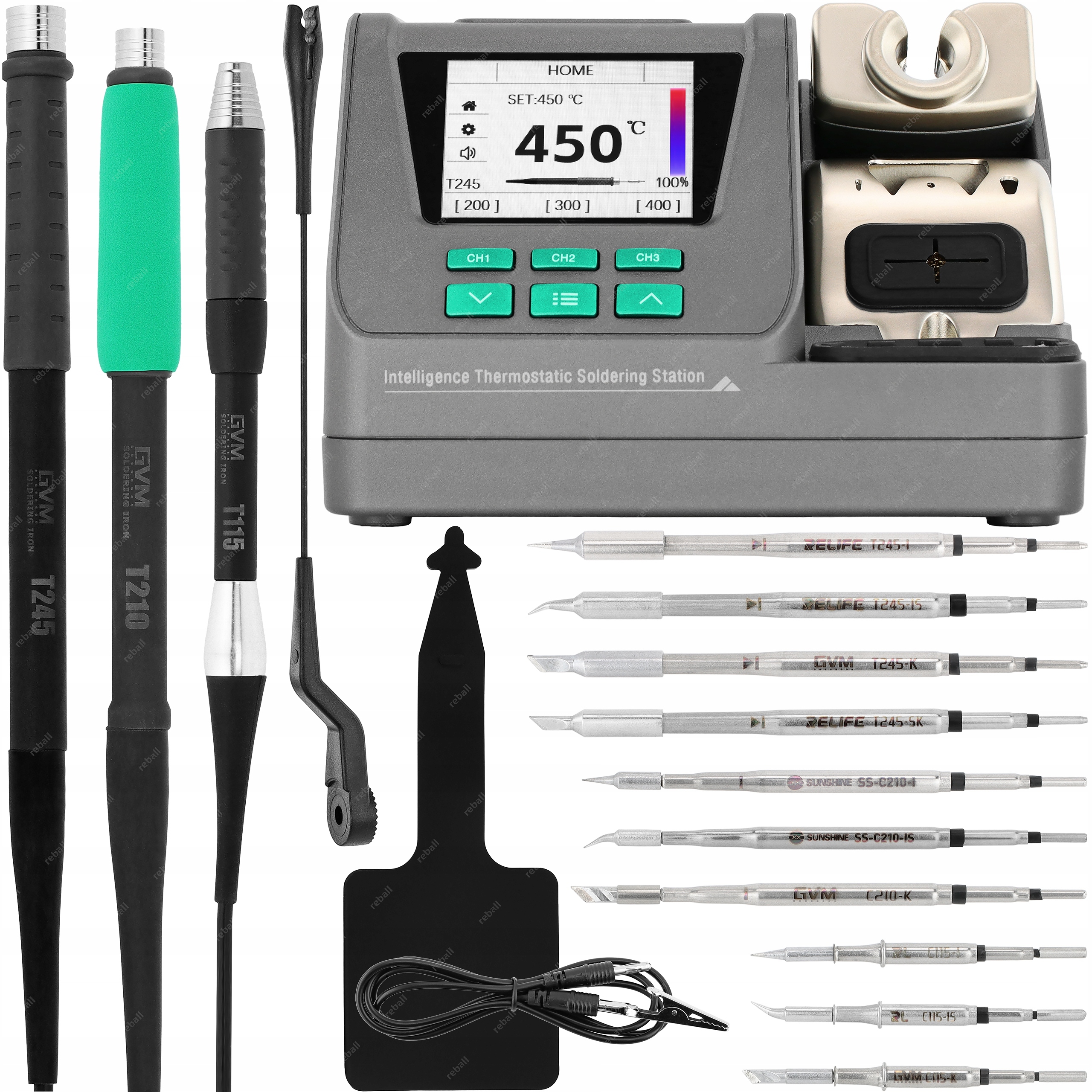 Pájecí Stanice Přesná Páječka Gvm H3 80W +11 Hrotů C115 C210 C245