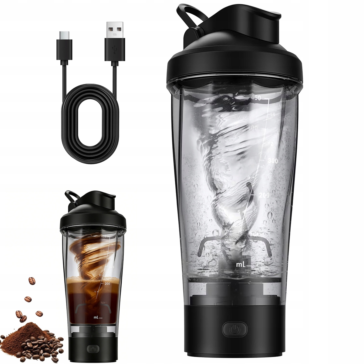 Nowy Przenośny shaker do białek Usb Drink Shaker 450ml