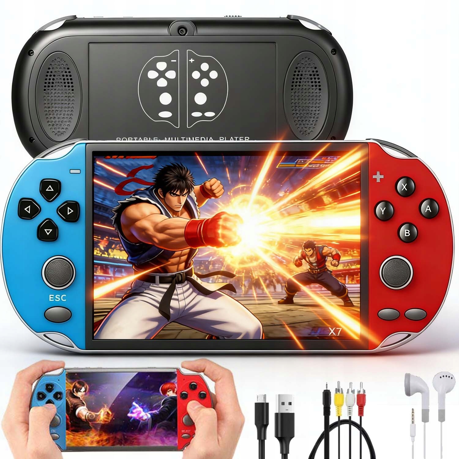 Mini Konsola Przenośna X7 Wielofunkcyjna Czytnik Txt Kalkulator Zegar