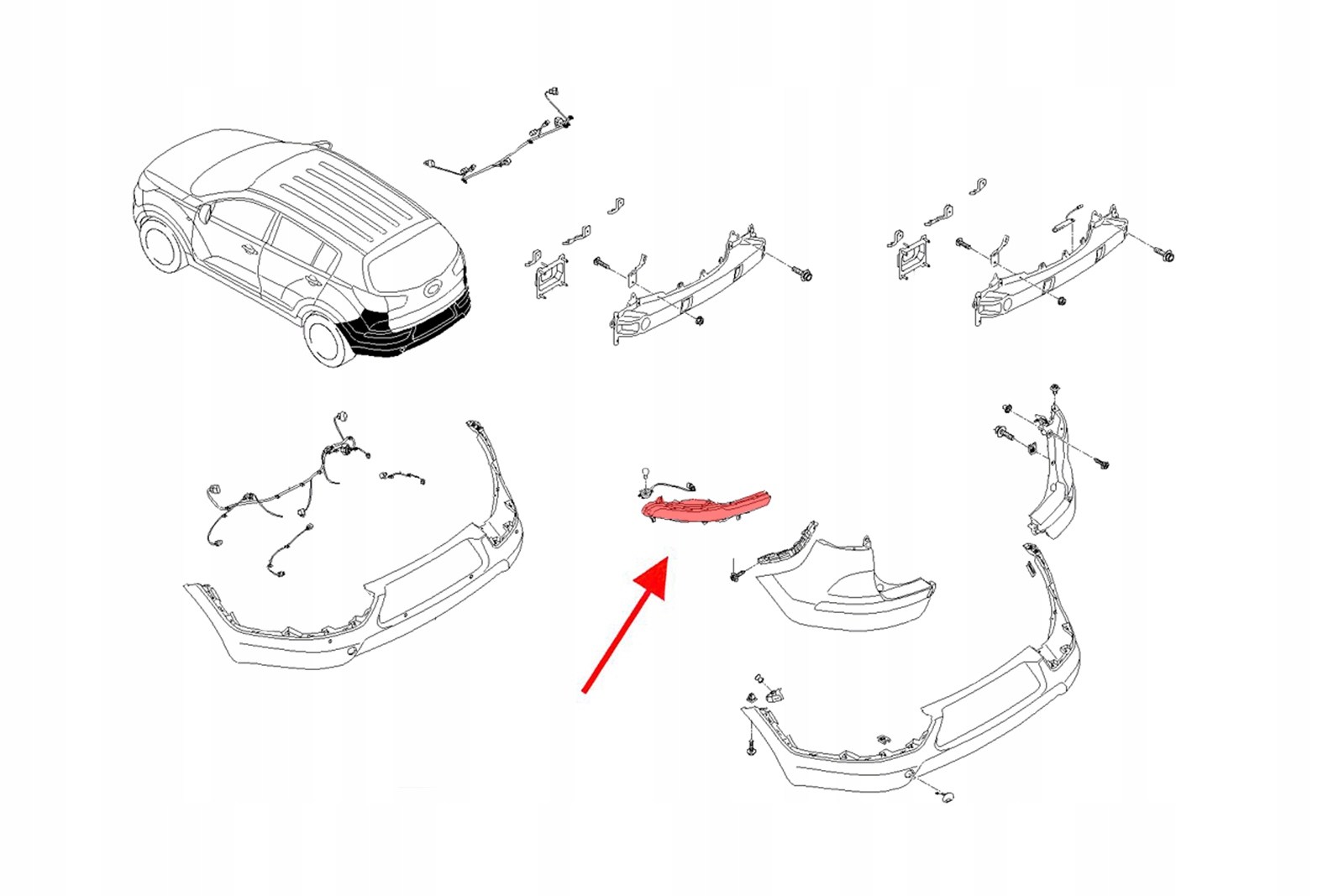 LAMPA PRZECIWMGIELNA PRAWA KIA SPORTAGE III 10 15 Part manufacturer Other