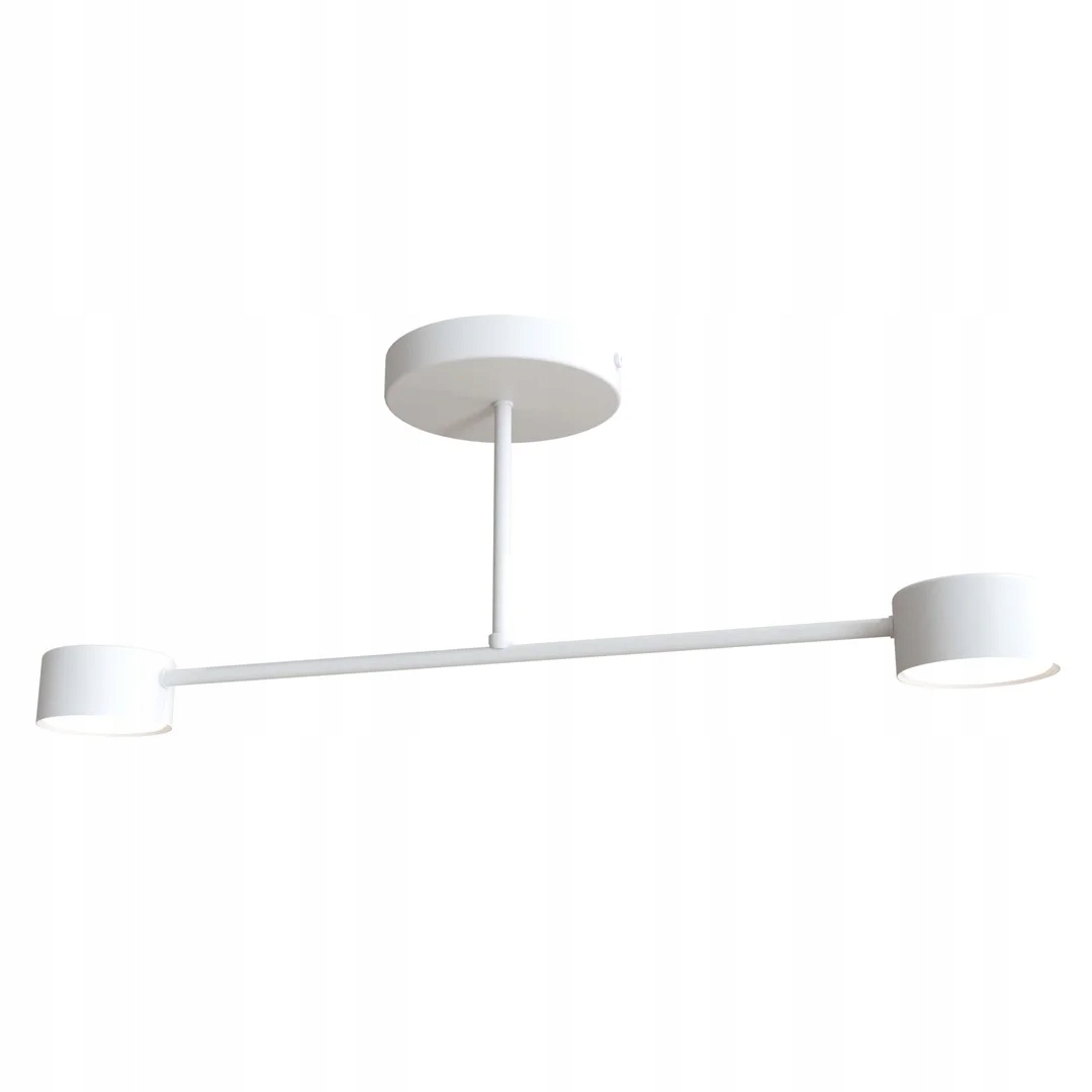 Dvojitá minimalistická stropná lampa biela 60 cm do spálne Emibig