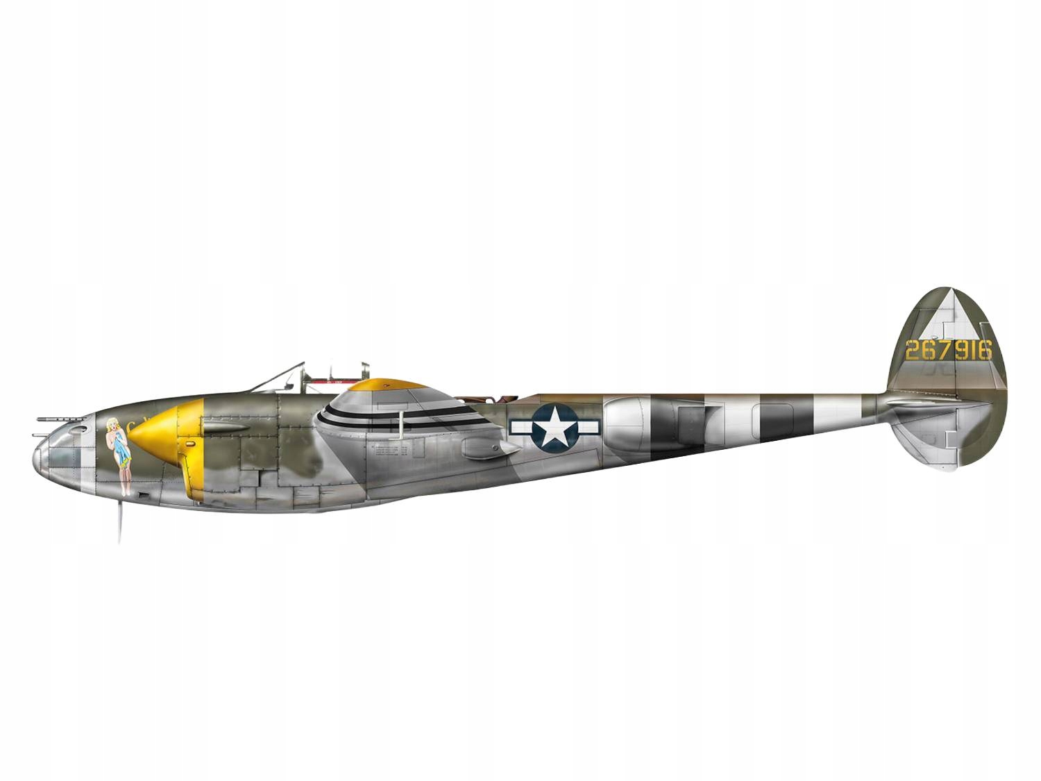 Letadlo Lockheed P-38J Lightning Eto 1944 model 48027 Hobby 2000