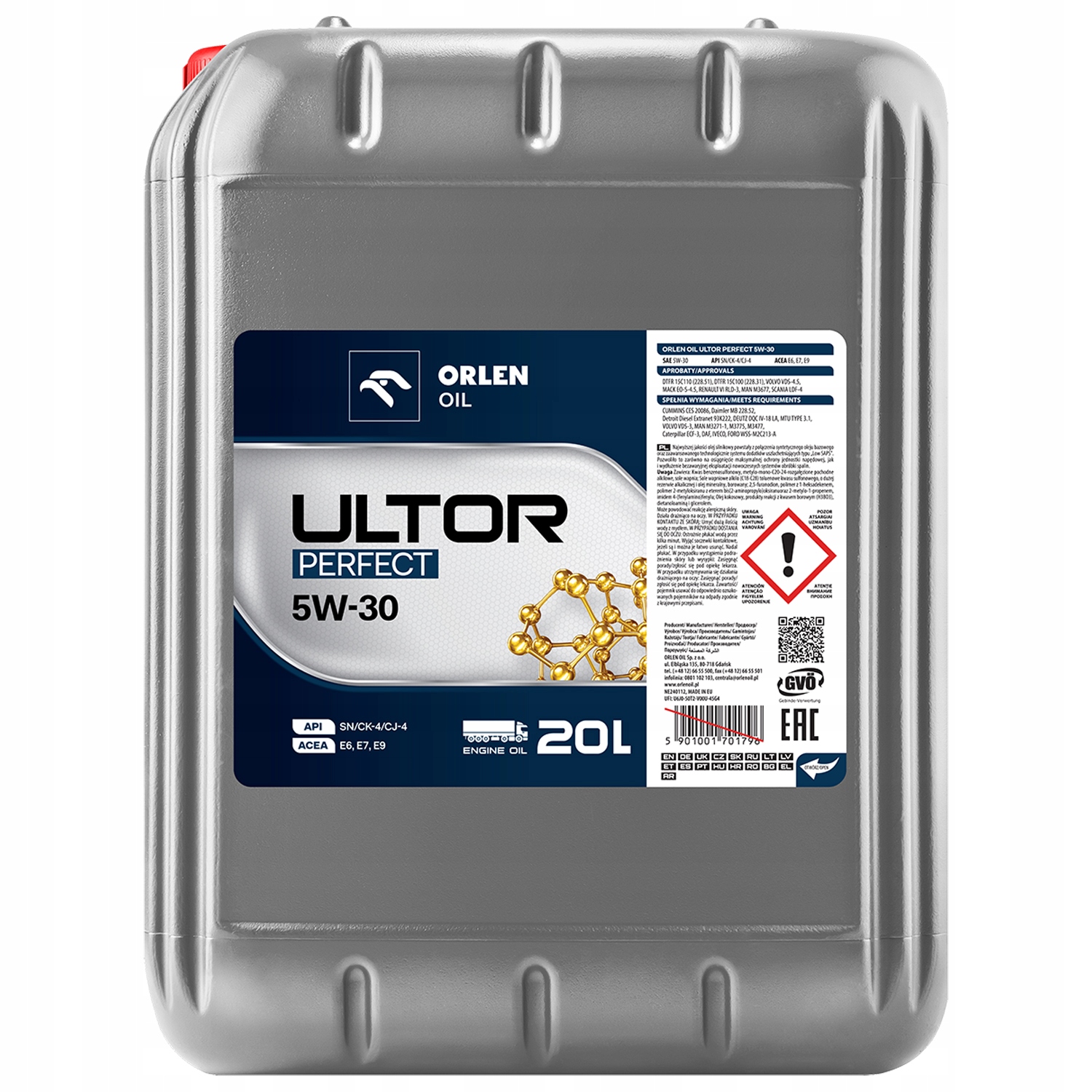 Olej Silnikowy Mineralny do Ciężarówek Orlen Oil Ultor Perfect 5W-30 20L