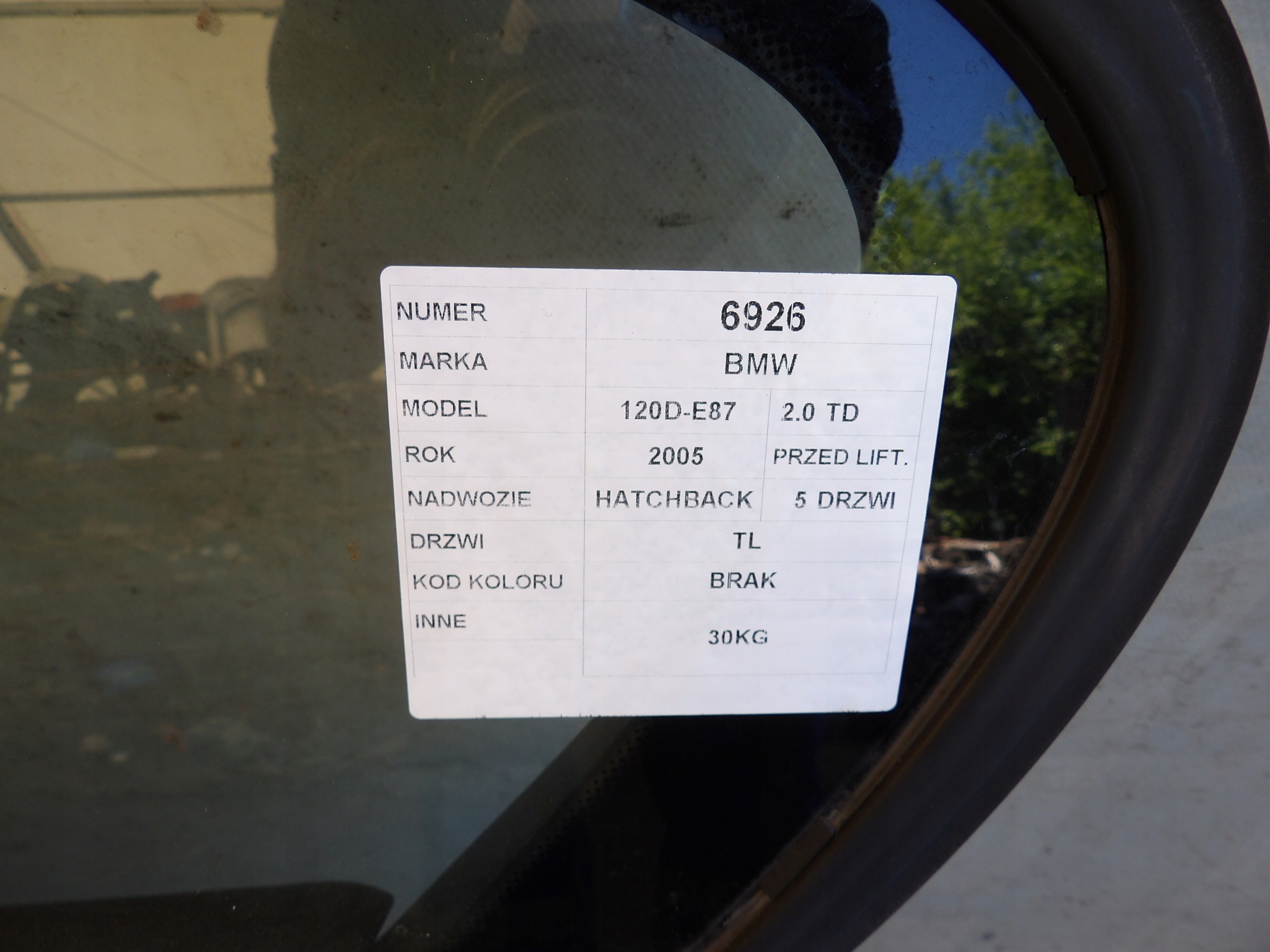 BMW 120d E87 Tür hinten links 475/9