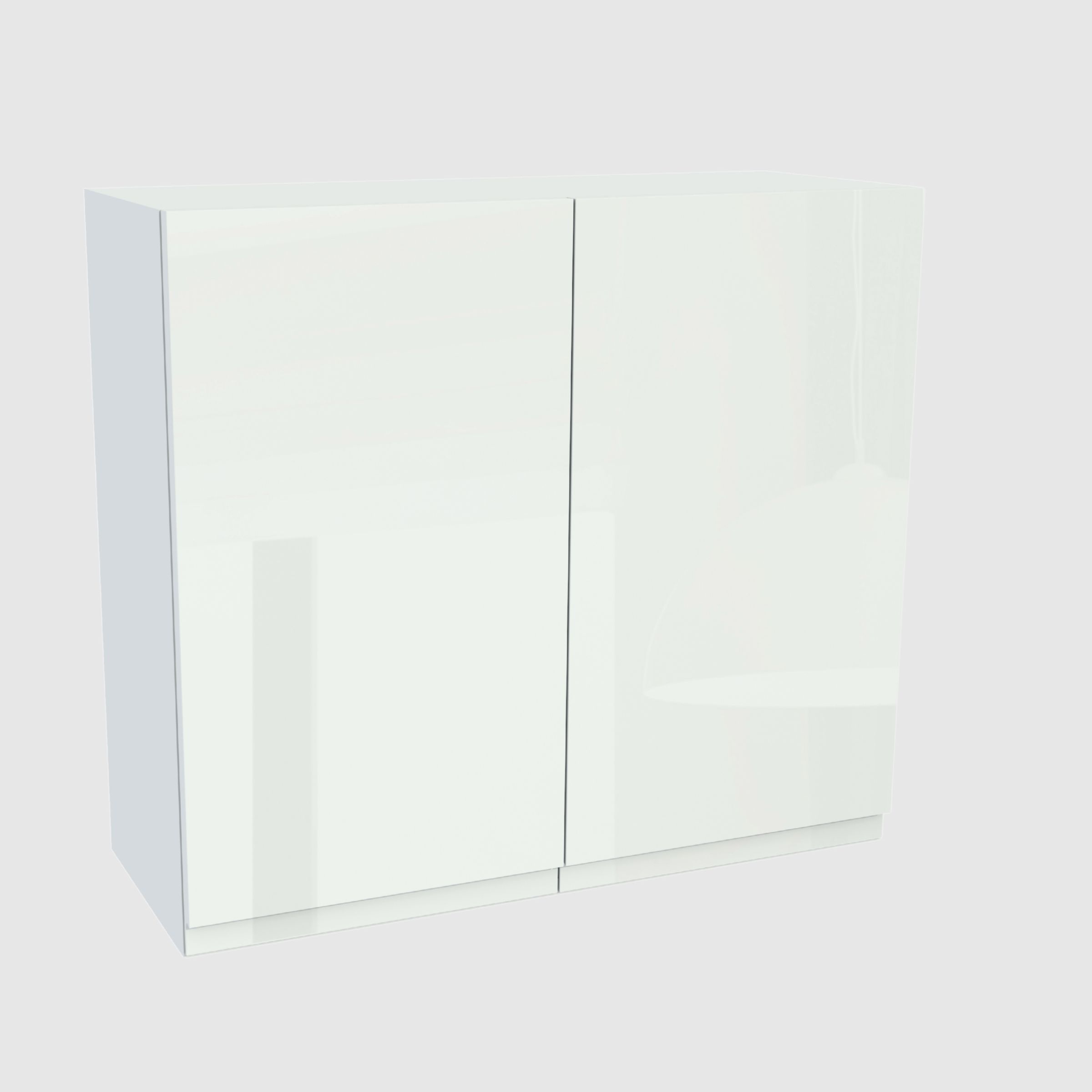 Horná skrinka 80/72 Frezo Biela predná časť Bezúchytková Biela Akryl Lesk