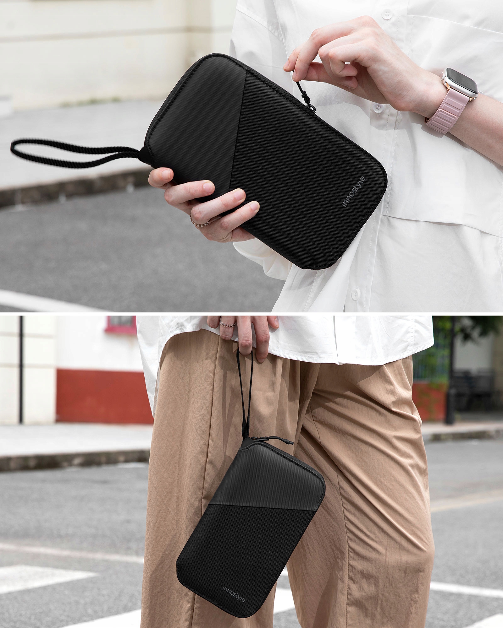 INNOSTYLE SASZETKA PODRÓŻNA NA DOKUMENTY ORGANIZER WODOODPORNA ANTY-RFID Model TechPro Passport Holder