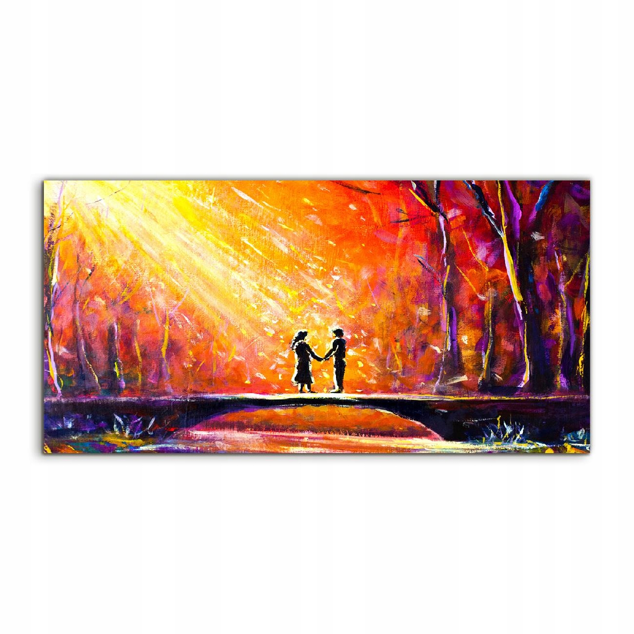 Obraz 120x60 ako darček Pár Most Ľudia na stenu