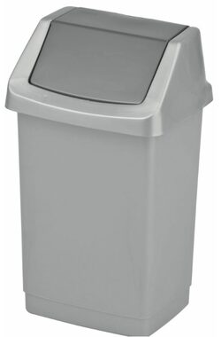 Odpadkový koš Curver Click It 9 l, stříbrný