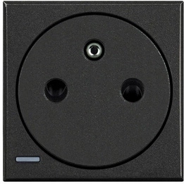 Axolute – Zásuvka 2P Z 16A Plochá Antracit (autozapínáky) Bticino HS4142AF