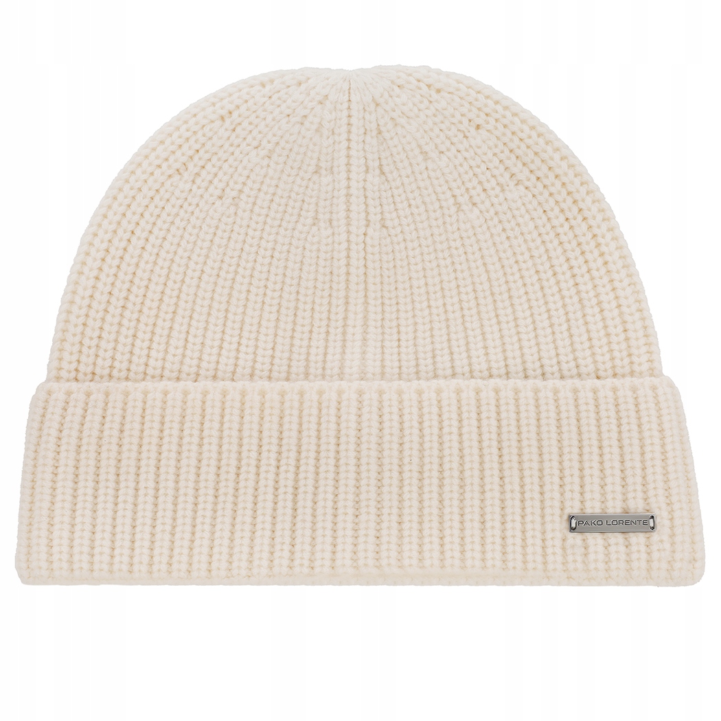 Béžová pánská čepice ze 100% merino vlny Pako Lorente Univerzální velikost