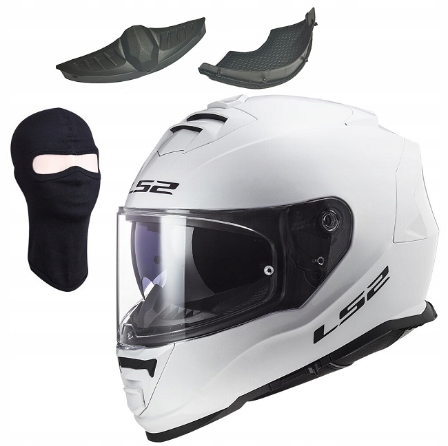 LS2 FF800 Storm II Solid White športová integrálna prilba s mixom L Zadarmo