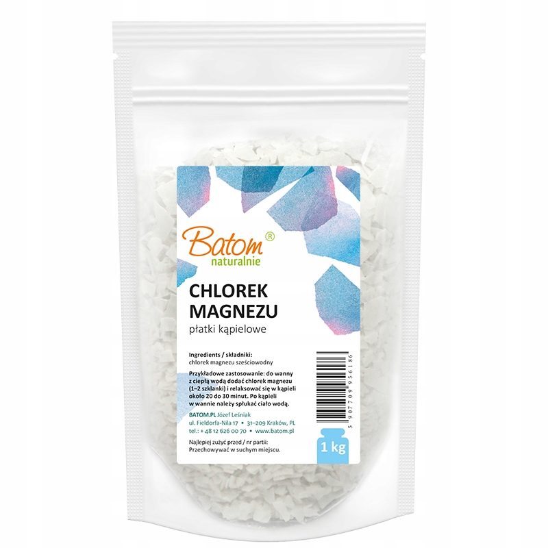 

Chlorek Magnezu Płatki Kąpielowe 1KG Batom