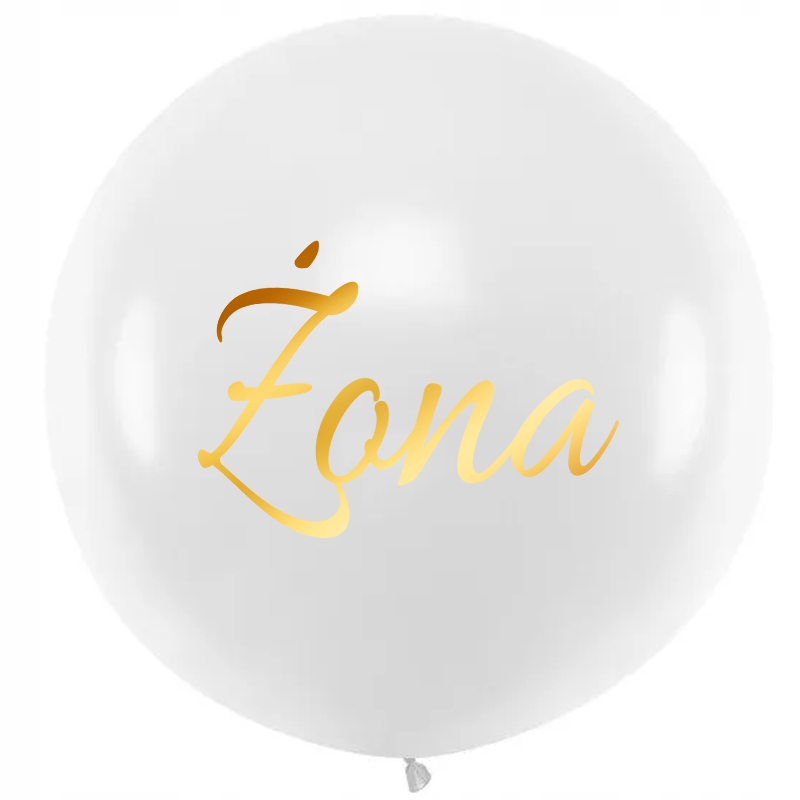 

Balon weselny okrągły złoty napis Żona 45cm Duży