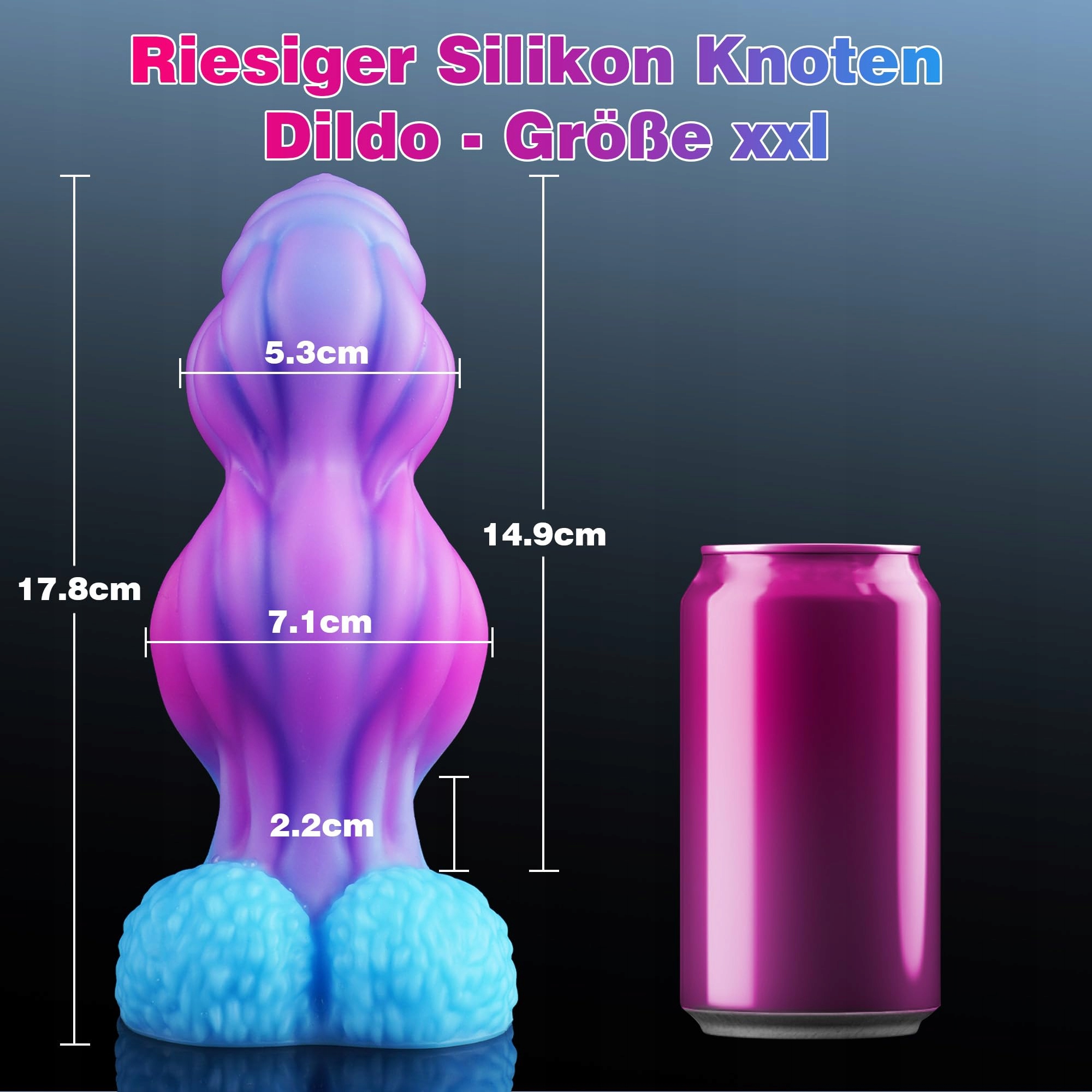 FANTASY KNOT Dildo XXL Alien Silikon Knoten Analplug Dla Par — miniatura 3