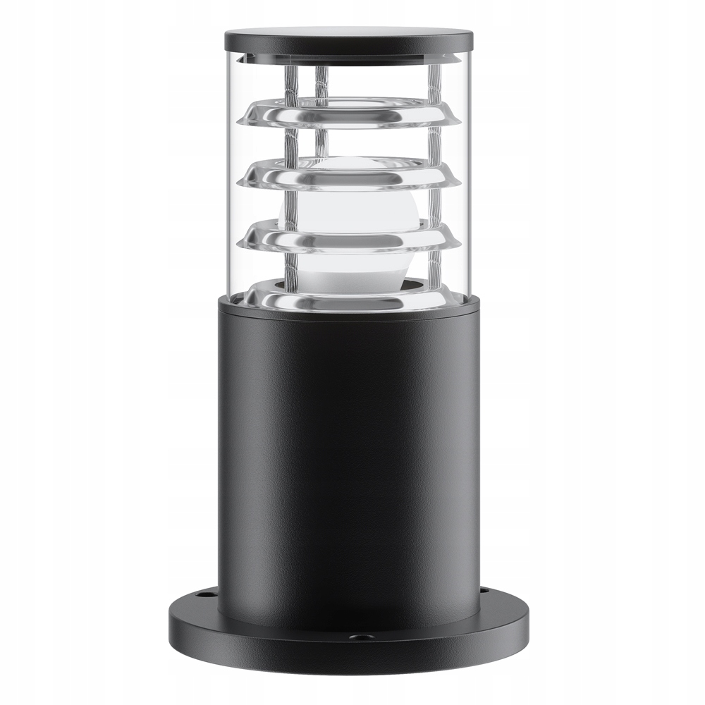 Záhradná lampa s terasovým osvetľovacím stĺpikom, čierna, okrúhla, 25 cm, Maytoni