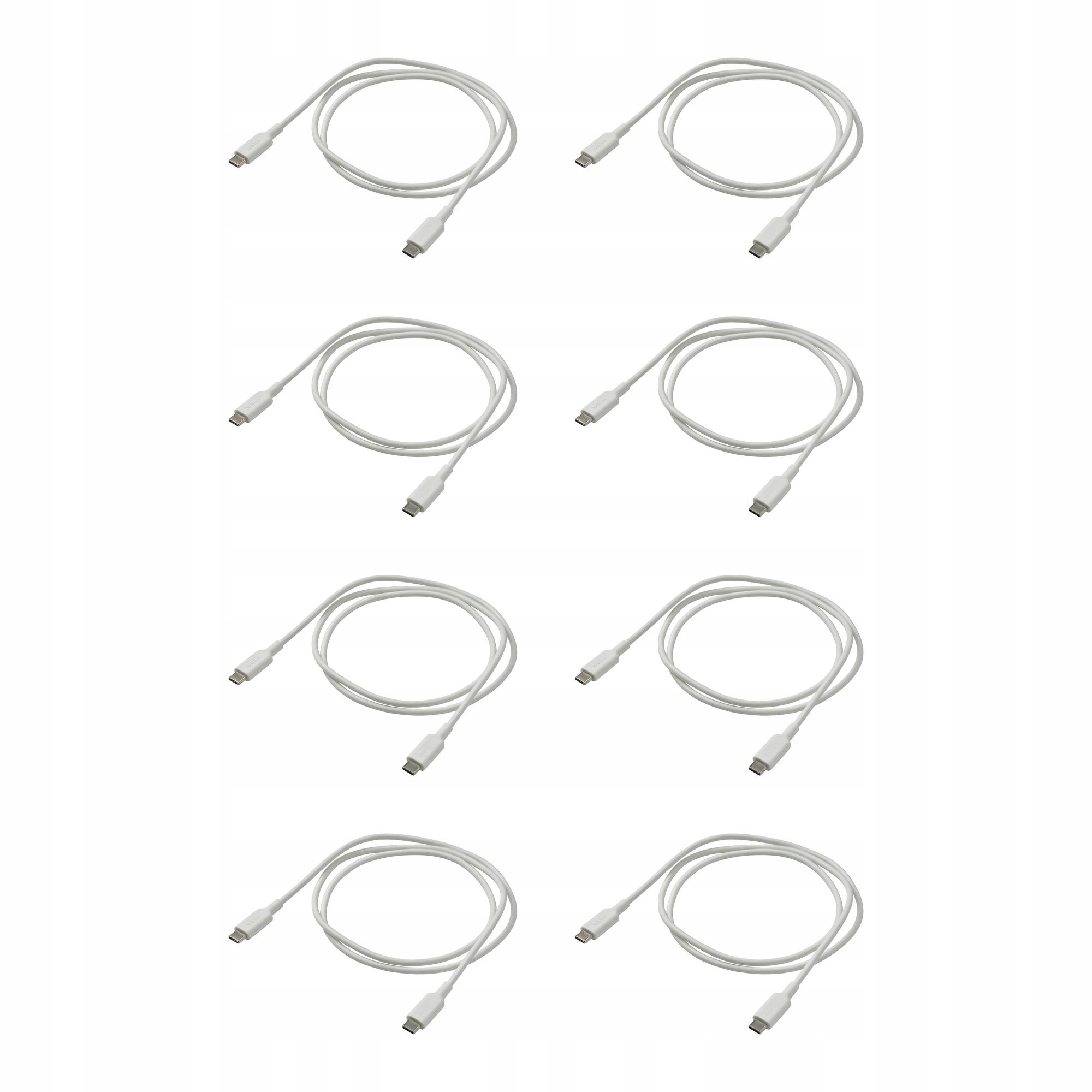 8 ks Kabel Usb C na Usb C 1 m 3 A 480Mbps Bílý Sittbrunn