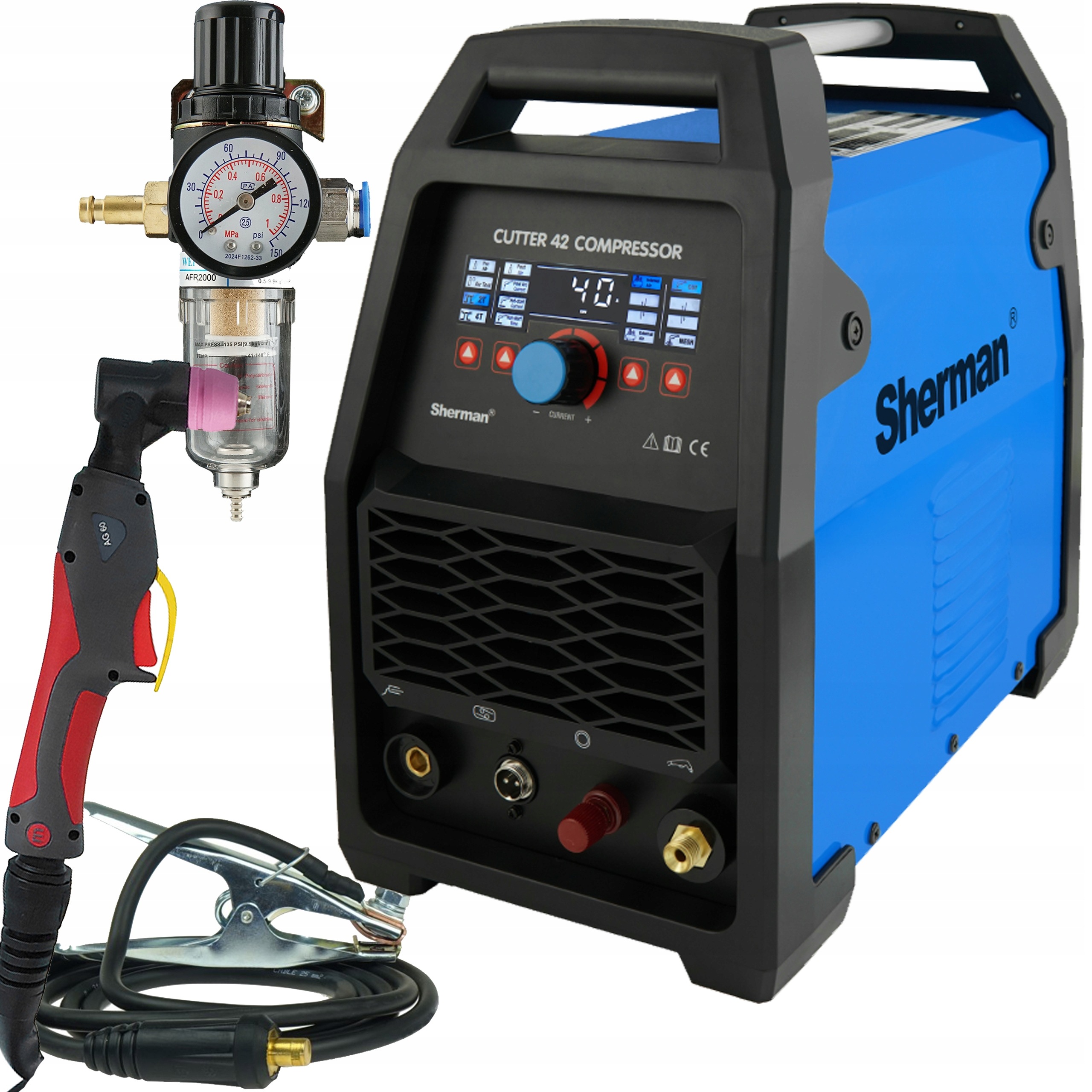 Przecinarka Plazmowa Cutter 42 Compressor Sherman Wbudowany Kompresor 40A