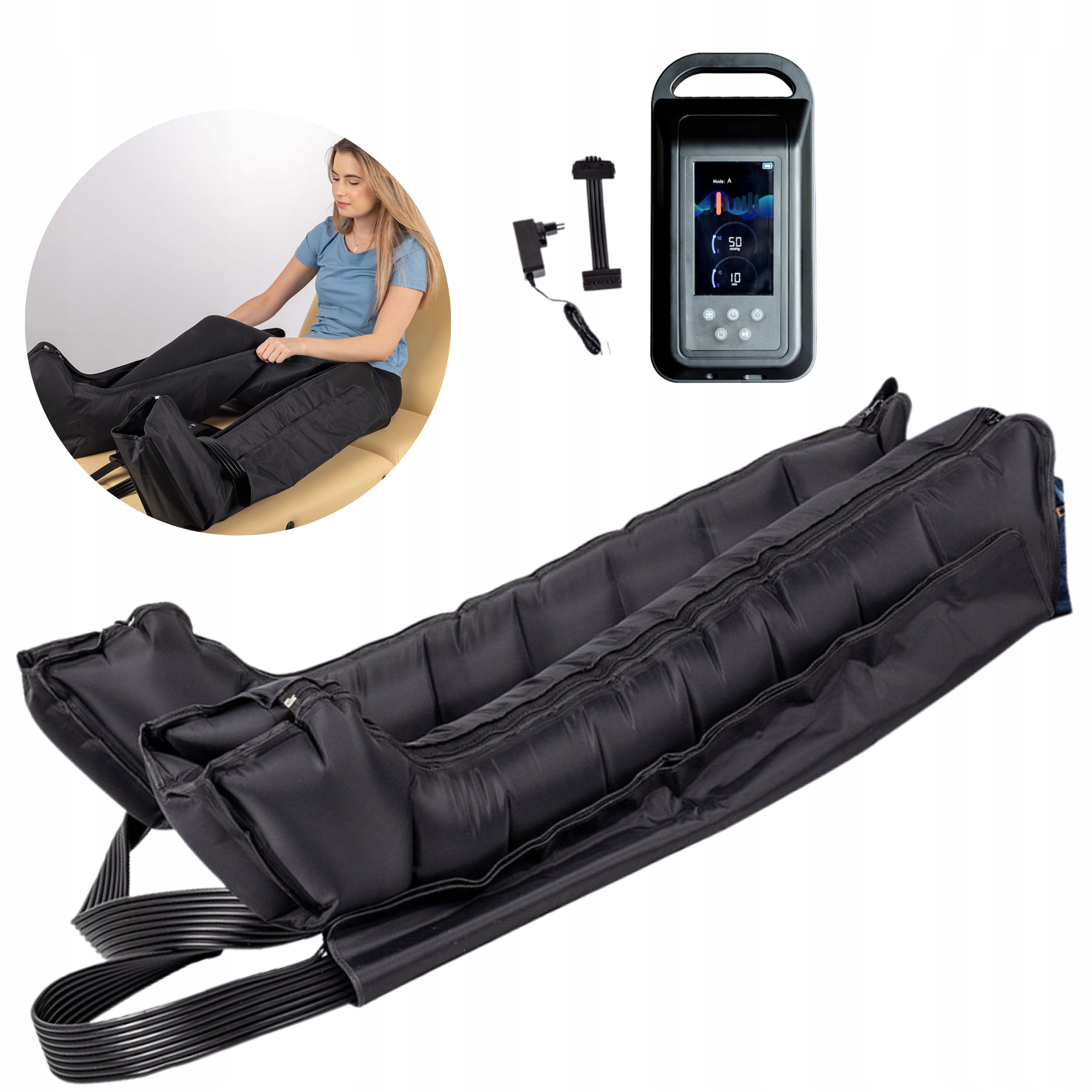 Aparat Do Drenażu Limfatycznego Simple 4 XXL Presoterapia Masażer Nóg 4-KOM