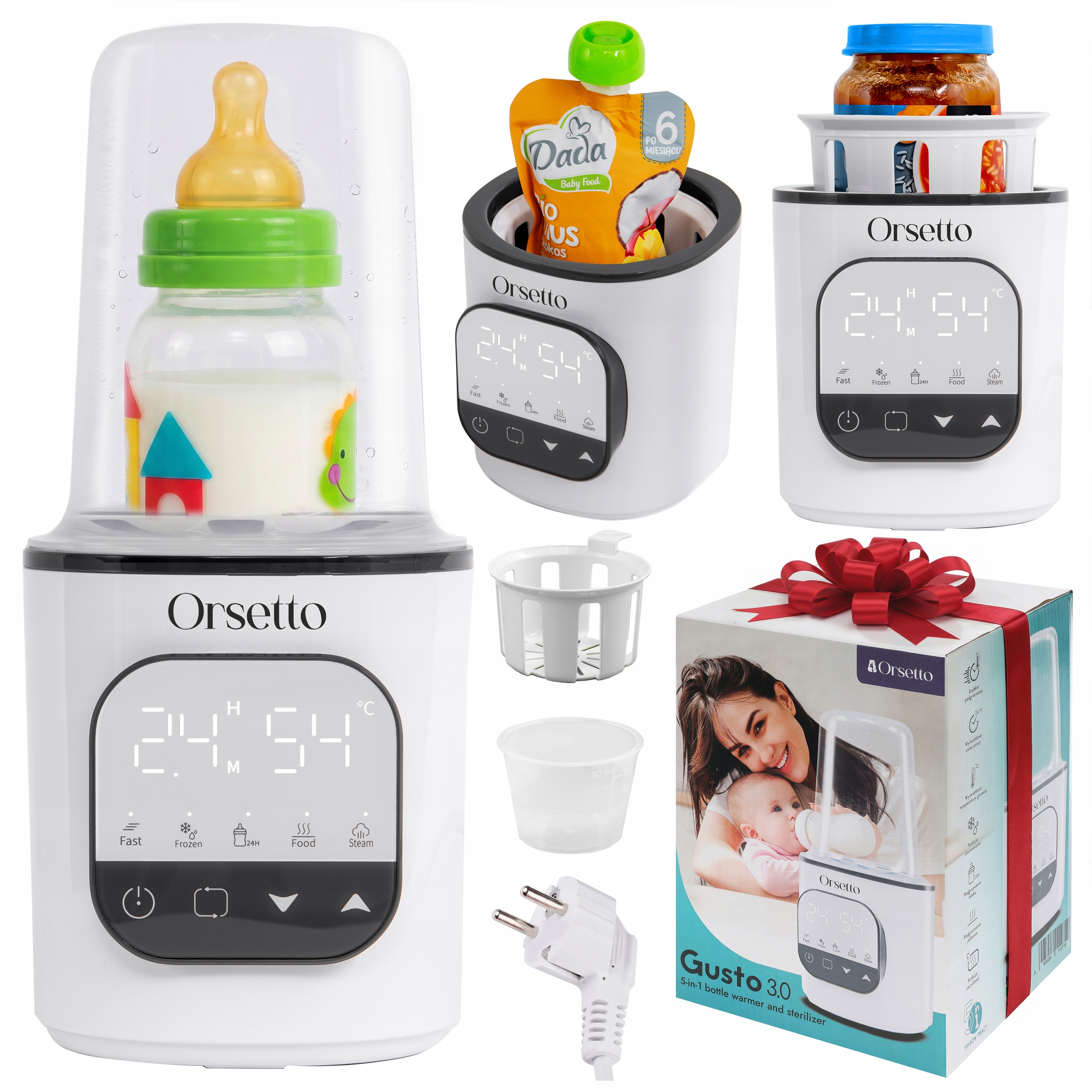 PODGRZEWACZ DO BUTELEK I STERYLIZATOR 200 W 5W1 ORSETTO GUSTO 3.0