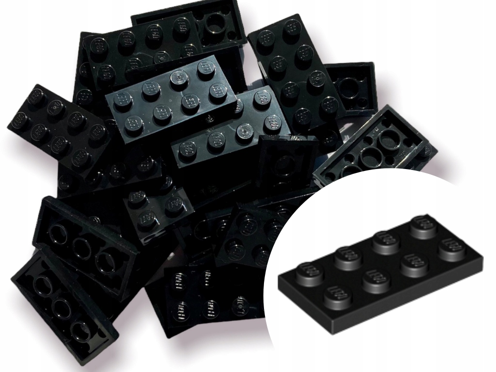 

Lego 3020 Plate 2x4 Płytka Czarny Black 10 sztuk