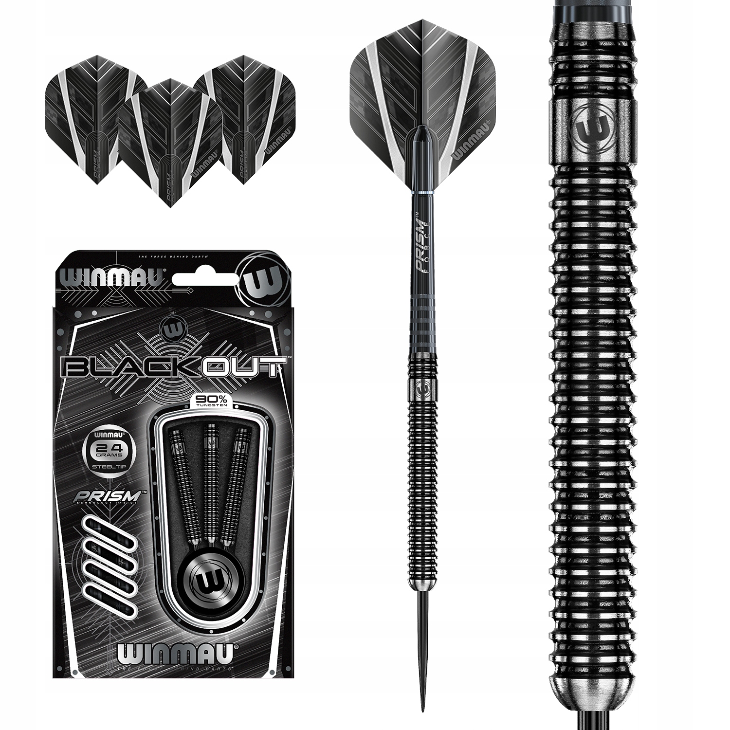 Šipky Winmau Blackout 24 G 90% Wolfram
