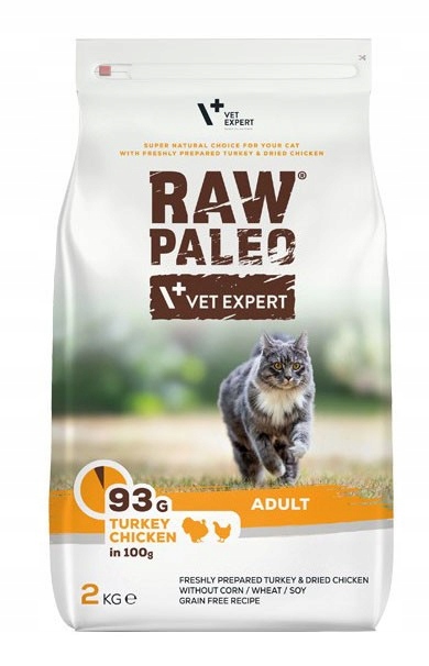 Raw Paleo Adult Cat Turkey and Chicken 2kg