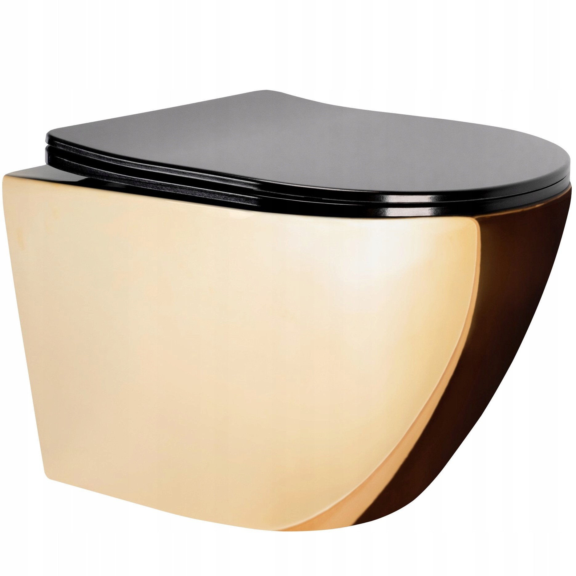 Misa Wc Podwieszana Carlo Mini Rimeless Gold/Black