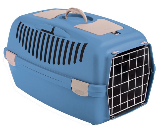Levně Přepravka pro psa kočku Stefanplast Gulliver 3 kovové dveře modrá