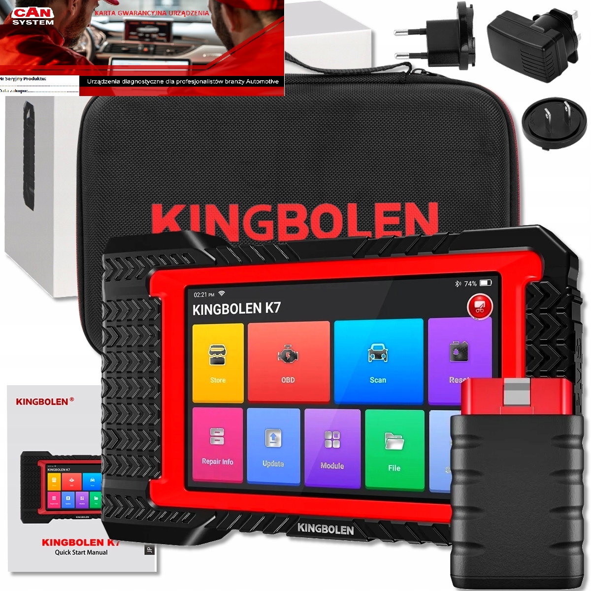 Kingbolen K7 tester diagnostyczny dożywotnia aktualizacja Pl Dealer