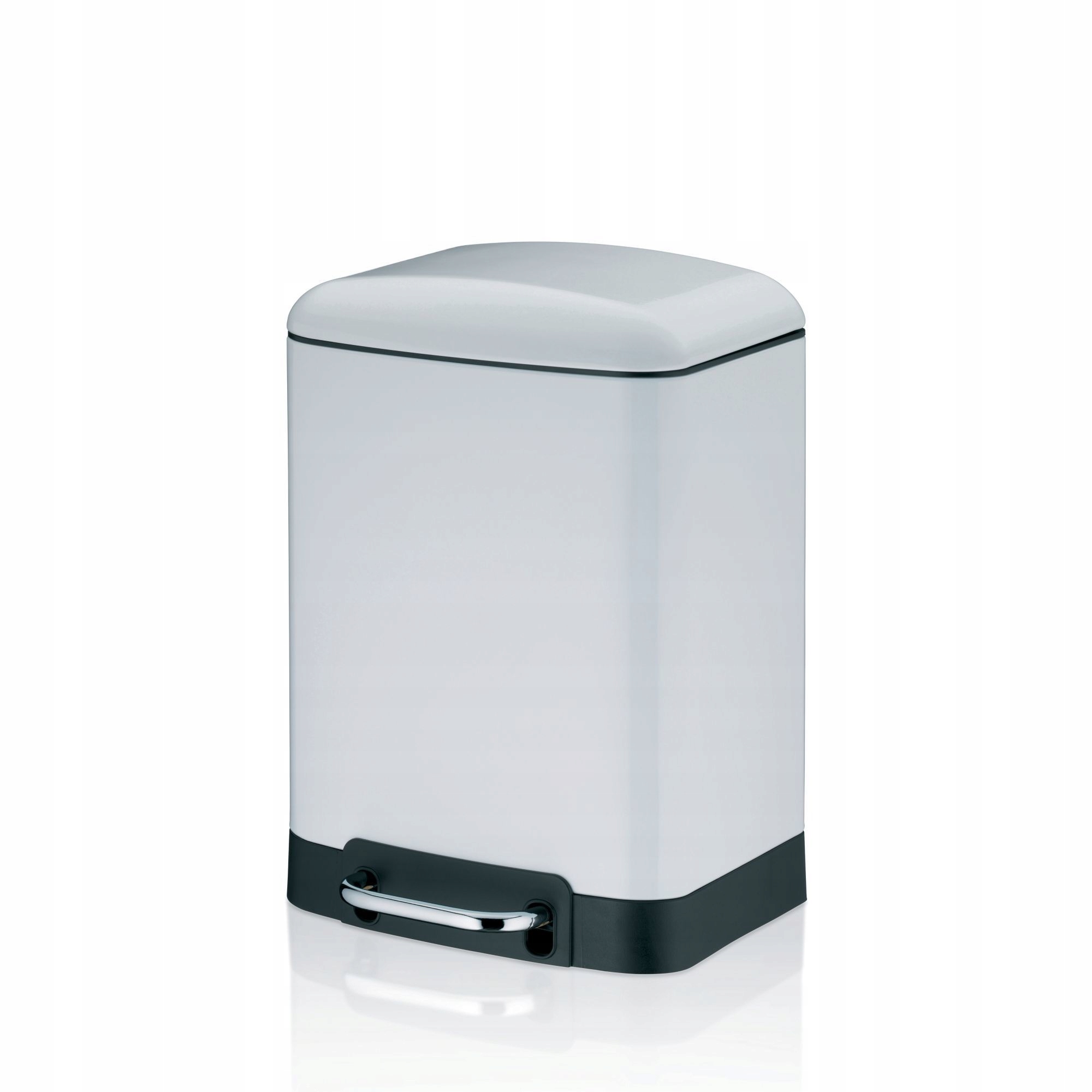 Levně Koš Kela Davino otevíratelný pedálem, 6,0 l, bílý