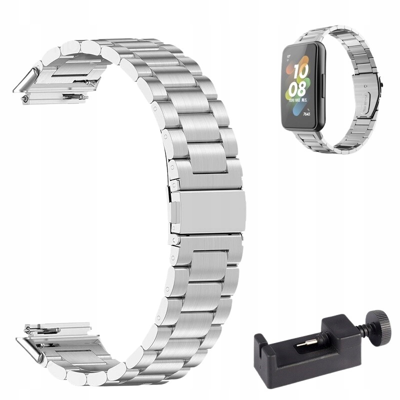 

Bransoleta Pasek Do Huawei Band 7 Opaska Srebrna
