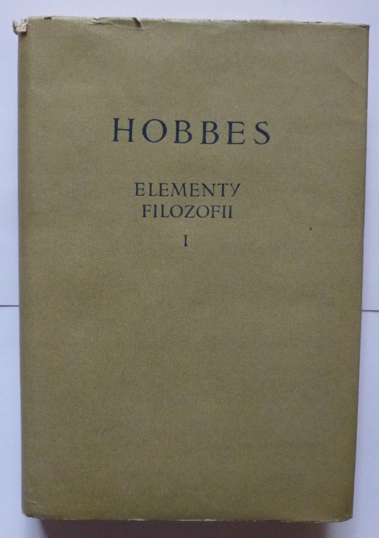 ELEMENTY FILOZOFII I - HOBBES