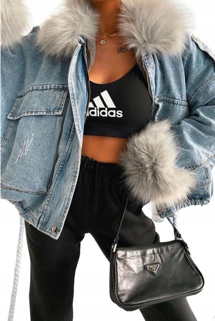 

Kurtka Jeansowa Z Futerkiem Katana Futerko Miś S