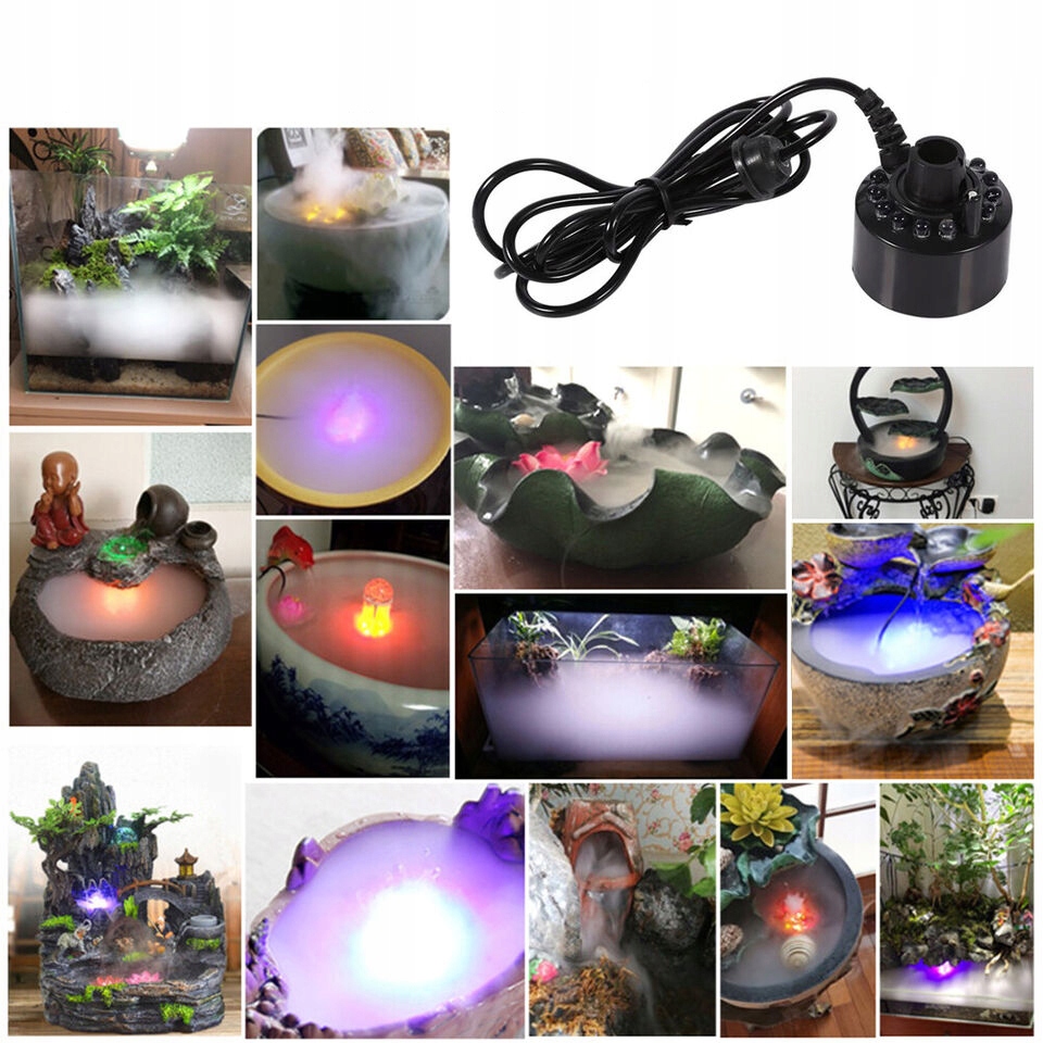 ZAMGŁAWIACZ DO OCZKA WODNEGO, DEKORACJA NAWILŻAJĄCA ATMOSFERĘ, DO AKWARIUM Model Generator mgły