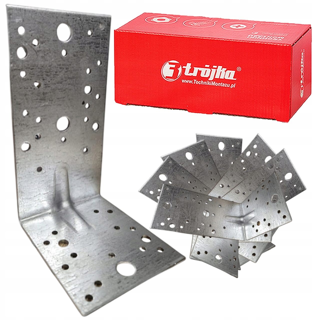 Tesařský Úhelník Spojovací Prolisovaný 172X105X90X3,0 MM 10 Kusů