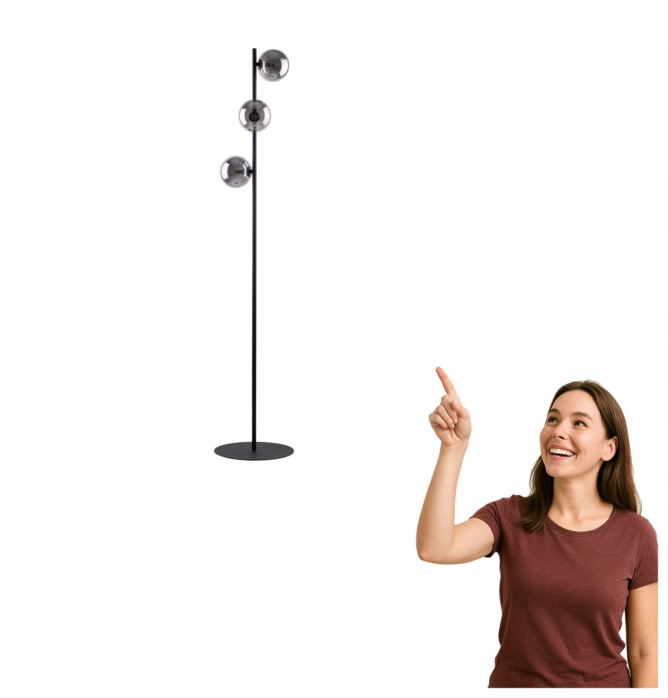 Podlahová lampa Estera Black 5717 Tk Lighting