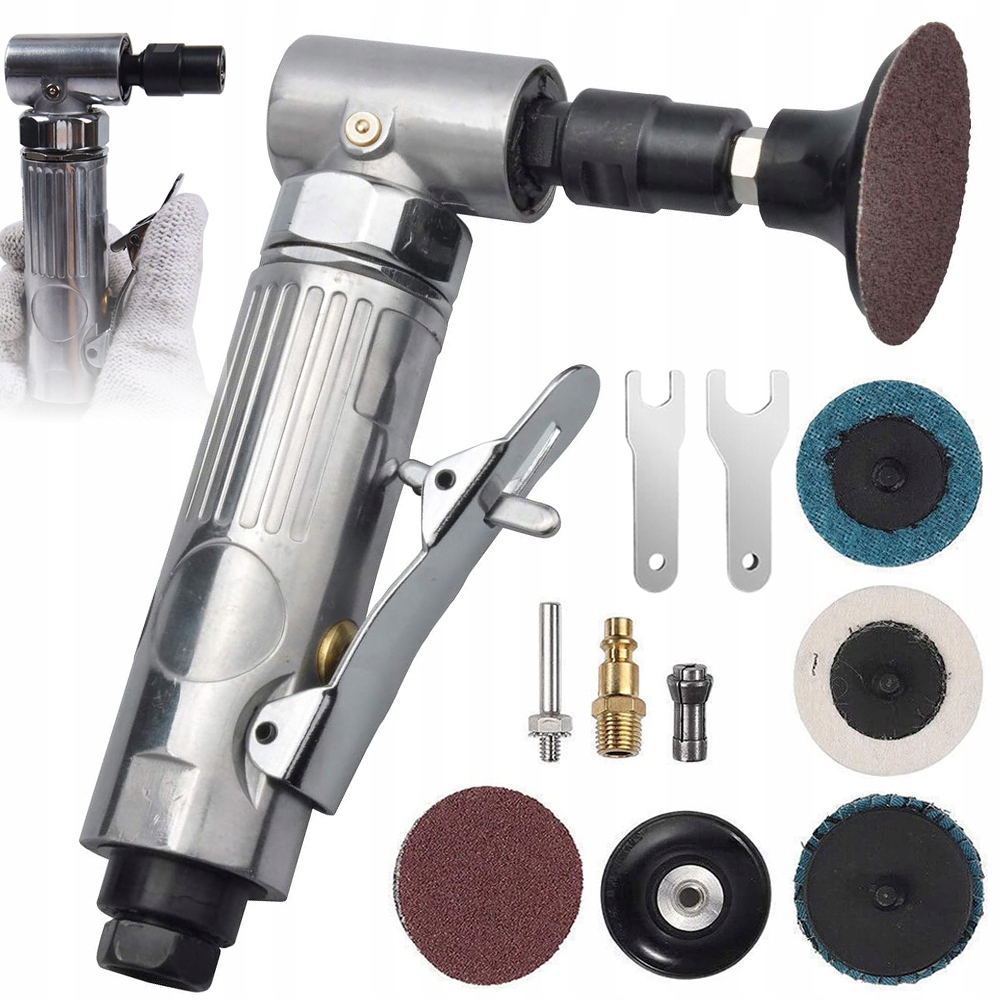 Profesionální Pneumatická Úhlová Bruska, Lešticí Nástroj 1/4"