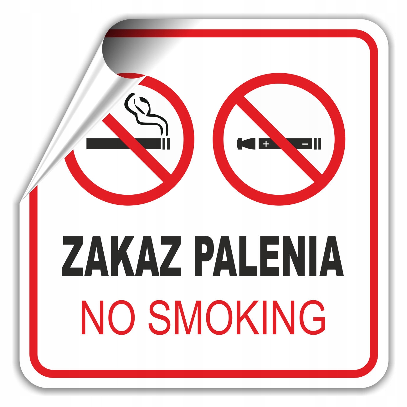 

Naklejka Zakaz Palenia Papierosów 15 cm angielski