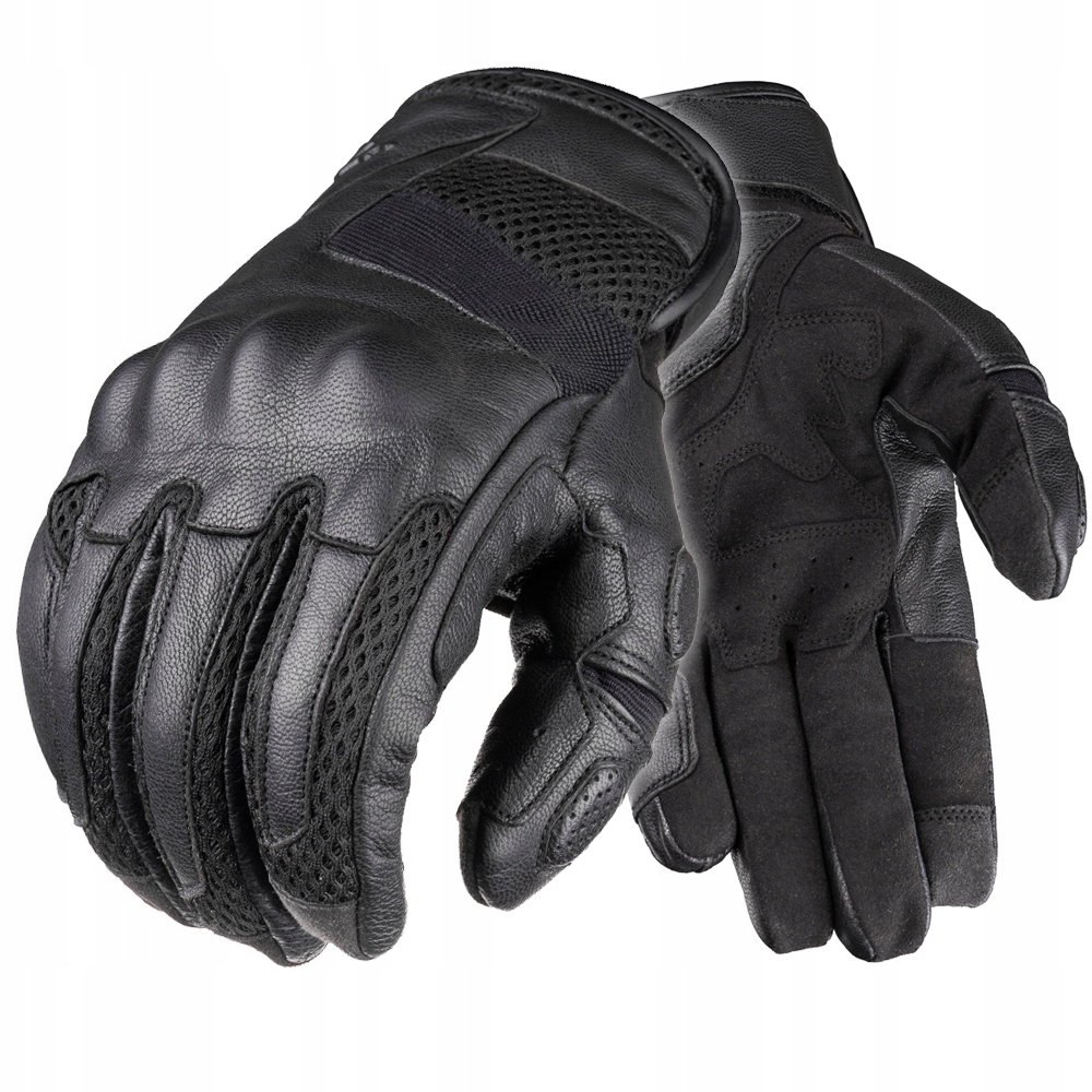 WOLF SKÓRZANE RĘKAWICE MOTOCYKLOWE Z PROTEKTOREM TW62 ALTER BLACK S