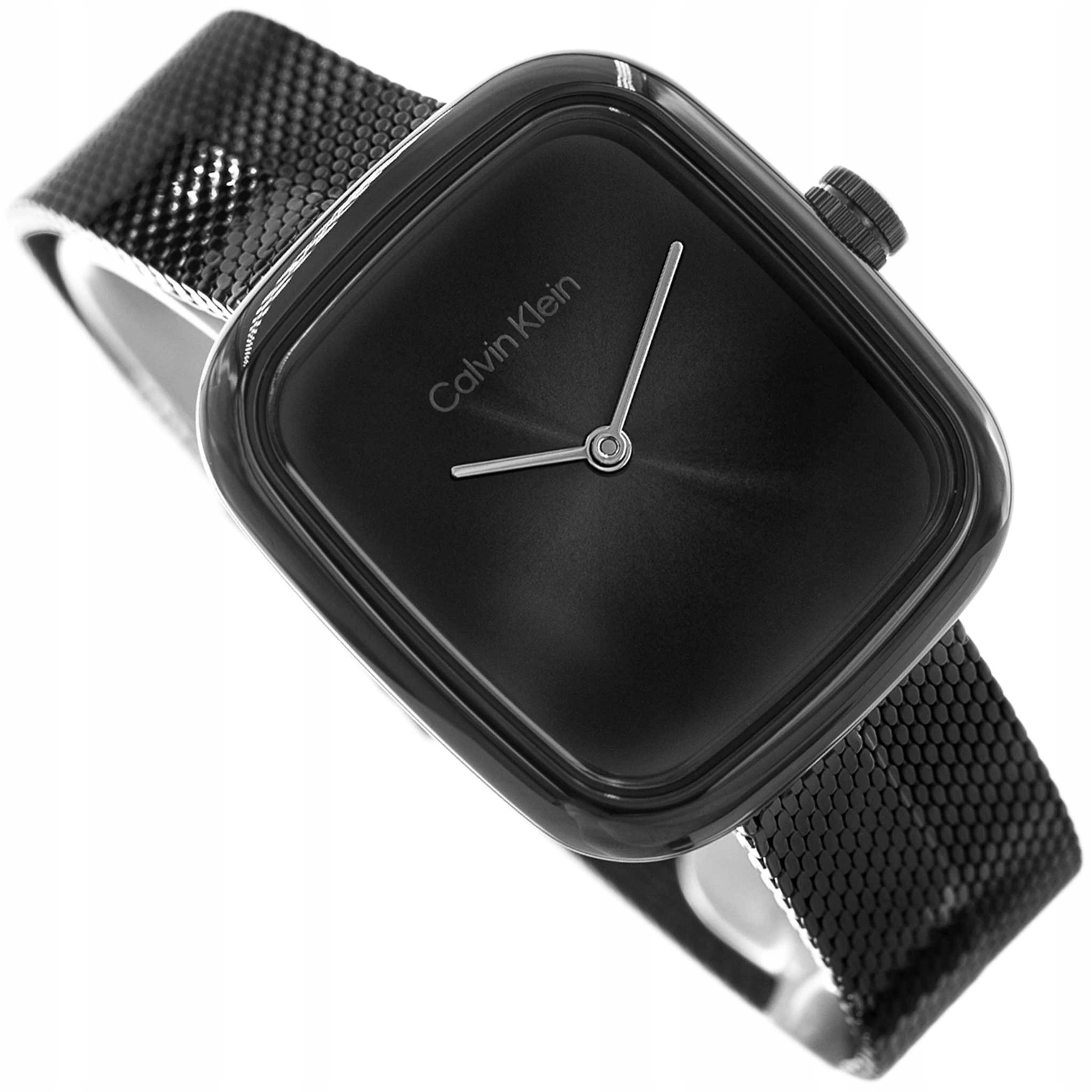 Dámské Hodinky Calvin Klein 25100100ADORE Černé S Módním Mesh Náramkem