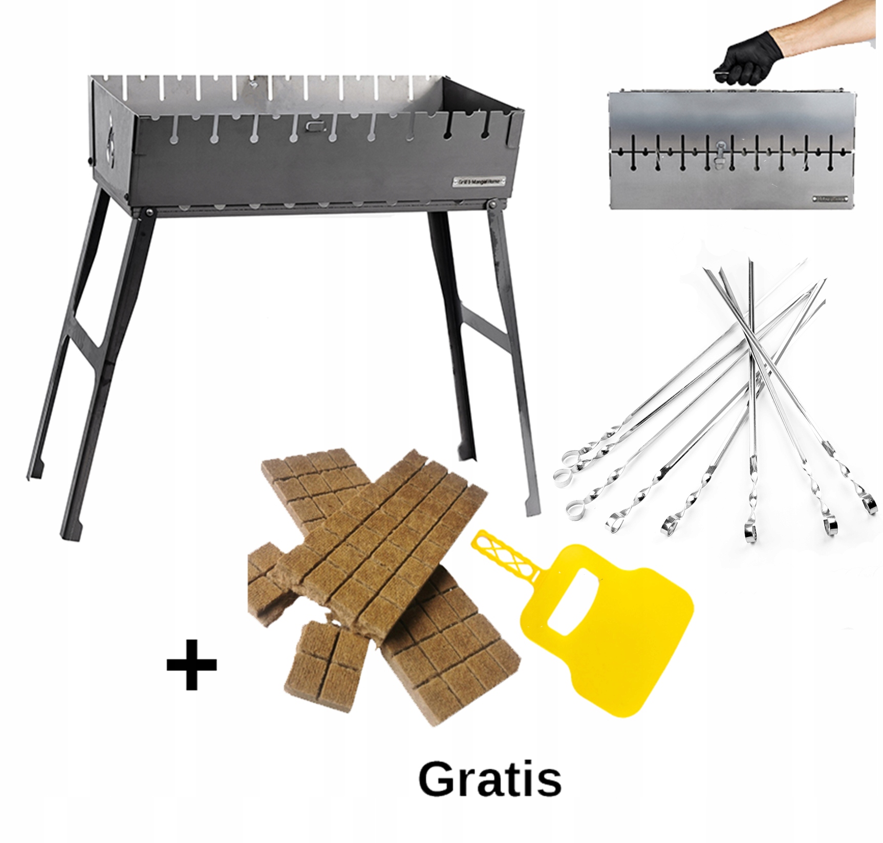 Sada Mangal Grill Kufr na 10 špízů 10 špízů Bonus