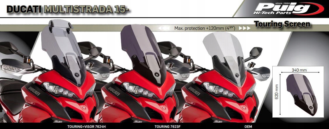 PUIG 7623W szyba turystyk przezr Multistrada 1200 Producent Puig