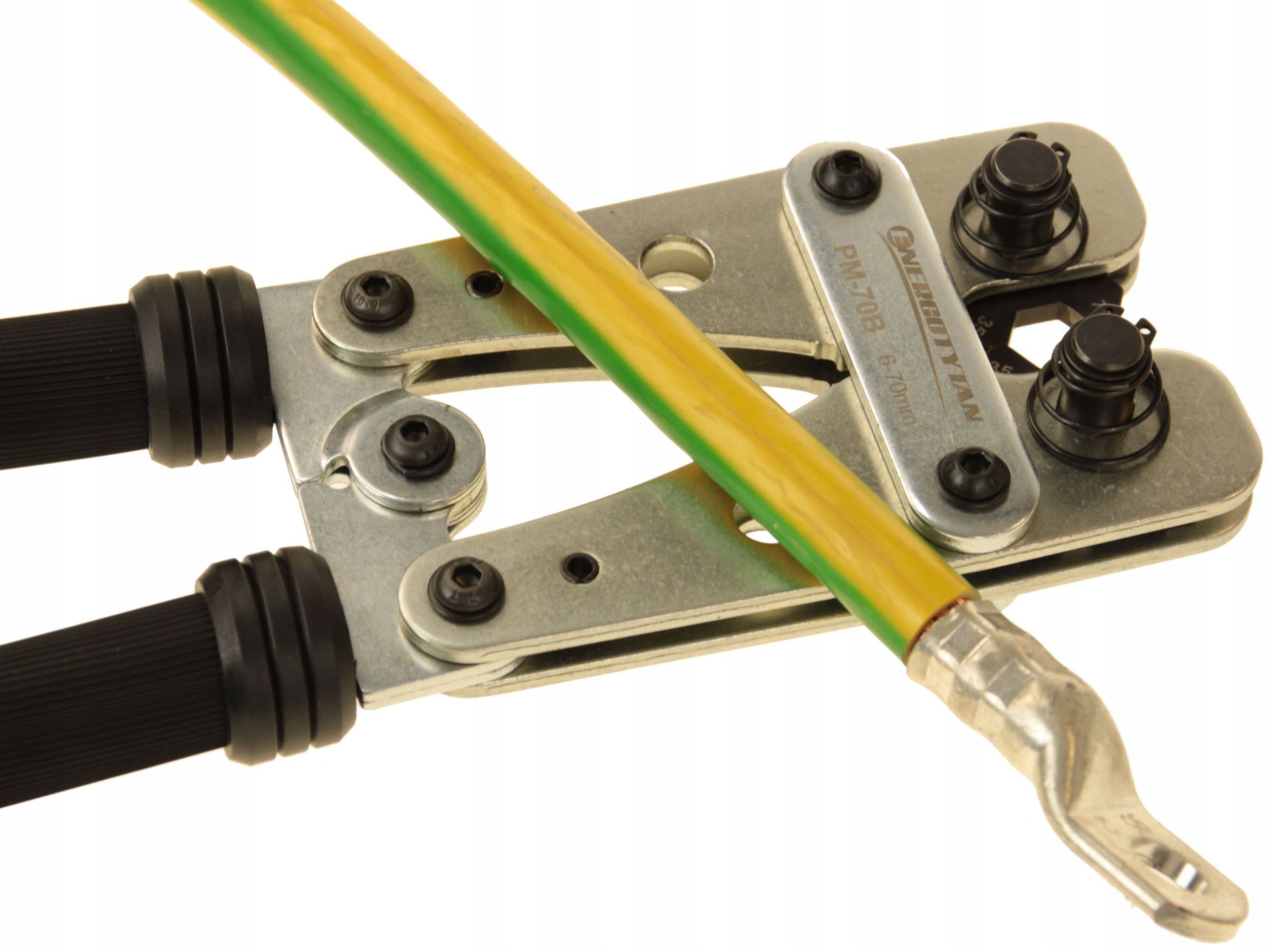 ZACISKARKA DO KABLI PRASKA DO TULEJEK KABLI 6-70 / 6-10-16-25-35-50-70 mm2