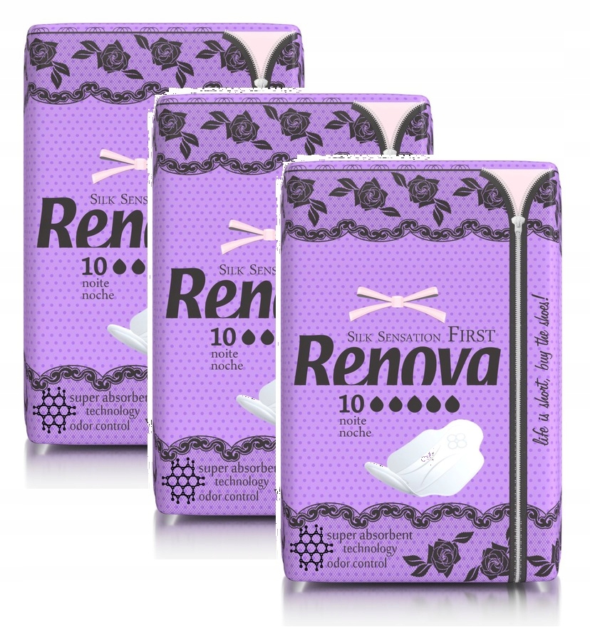 3x Podpaski Renova Na Noc ze skrzydełkami 10szt