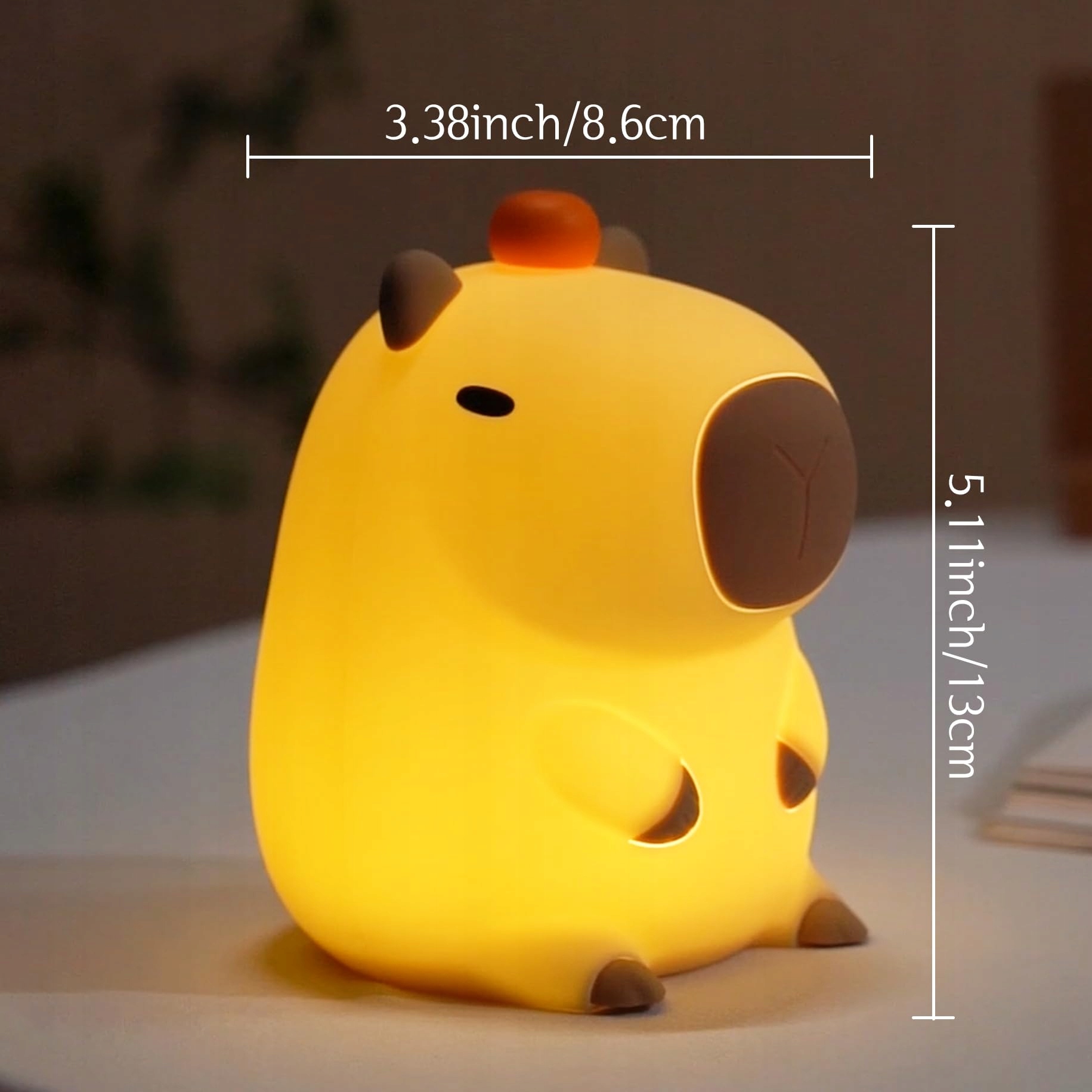 YUANDIAN Lampka Nocna Kapibara Dotykowa Dimmowalna Dla Dzieci i Nastolatków — miniatura 5