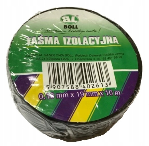 

Boll Taśma izolacyjna czarna 19 mm x 10 m